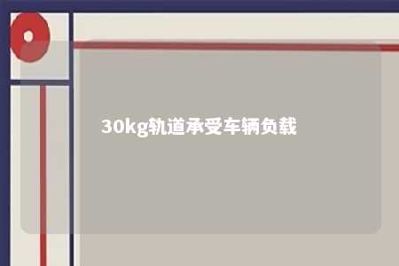 30kg轨道承受车辆负载 